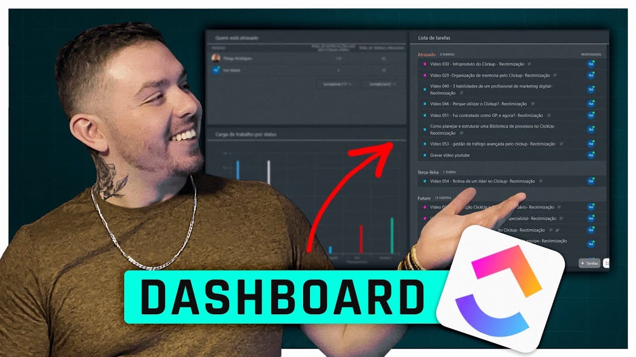 Capa do artigo: Dashboard no ClickUp: 4 perguntas para gerir uma equipe